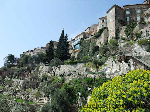 Eze village as seen from the Nietzsche path